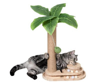 Meowoou 33-Inch Sisal Cat Scratching Post with Hanging Ball
