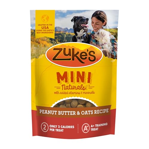 Zuke’s Mini Naturals Dog Training Treats for Dogs, Pet Treats Made with Real Peanut Butter- 16 oz. Bag
