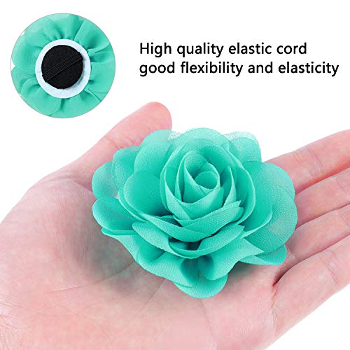 WILLBOND 8 Pcs Dog Collar Flower Bow Tie for Pet Grooming