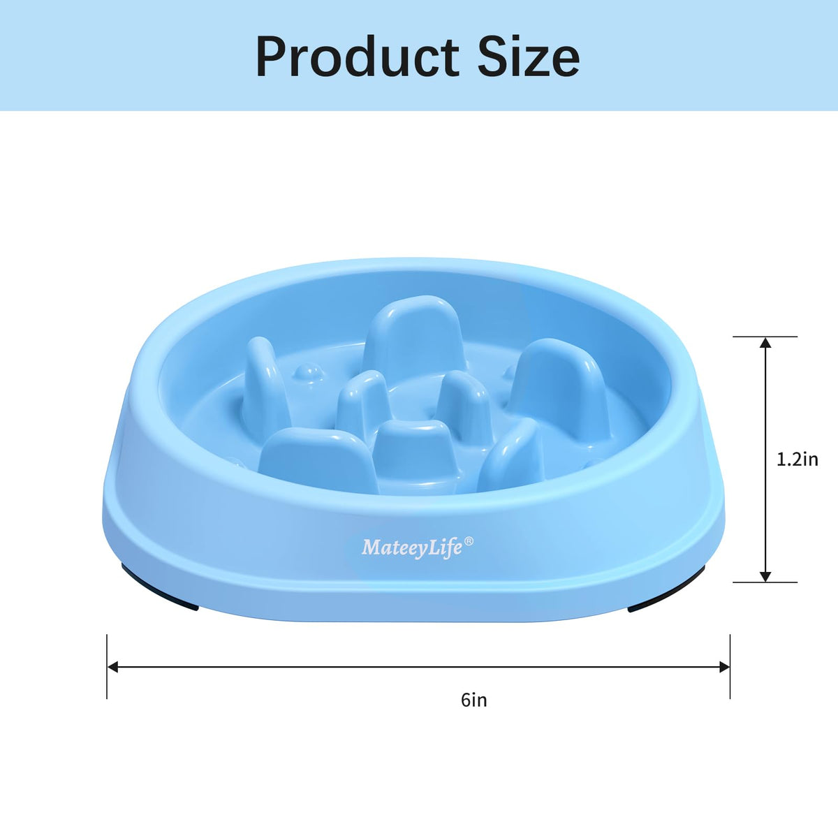 MateeyLife Slow Feeder Dog Bowls 2PCS, Anti-Choking Puzzle Dog Food Bowls, Anti-Slip Interactive Feeding Slow Down Eating, Bloat Stop Maze Dishes for All Breeds Pets