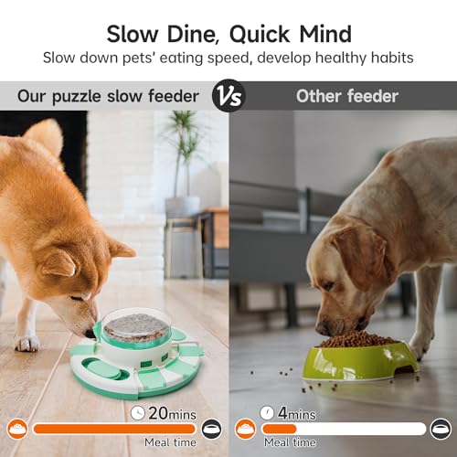 Potaroma Slow Feeder Dog Puzzle Toy for Large Small Breeds, Food Treat Feeding Dispenser for IQ Training and Entertaining