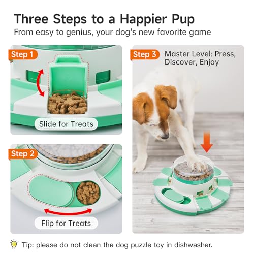 Potaroma Slow Feeder Dog Puzzle Toy for Large Small Breeds, Food Treat Feeding Dispenser for IQ Training and Entertaining