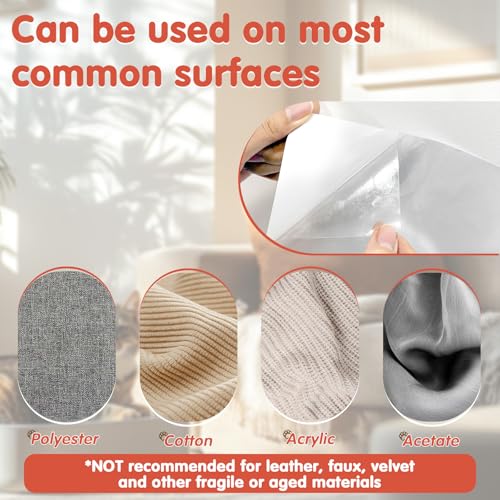Secopad Large Cat Scratch Furniture Protector, Transparent Couch Protector from Cat Claws, Single-Sided Self Adhesive Anti Pet Deterrent Sofa Cover