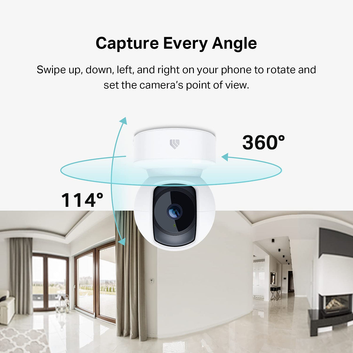 Kasa Indoor Pan/Tilt Smart Security Camera, 1080p HD Dog Camera 2.4GHz with Night Vision