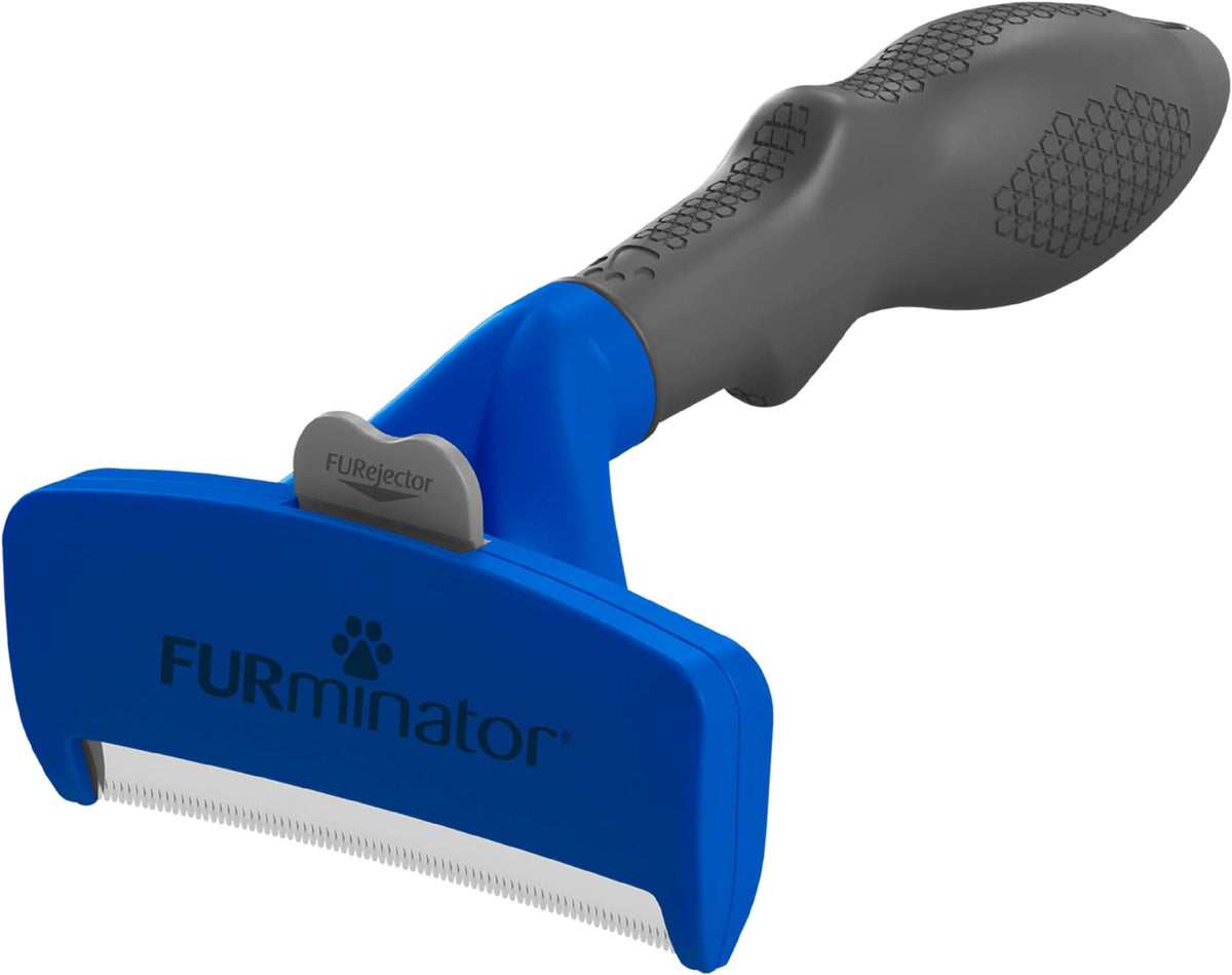 FURminator Dog deShedding Tool, Undercoat deShedding Brush for Small Dogs, Red