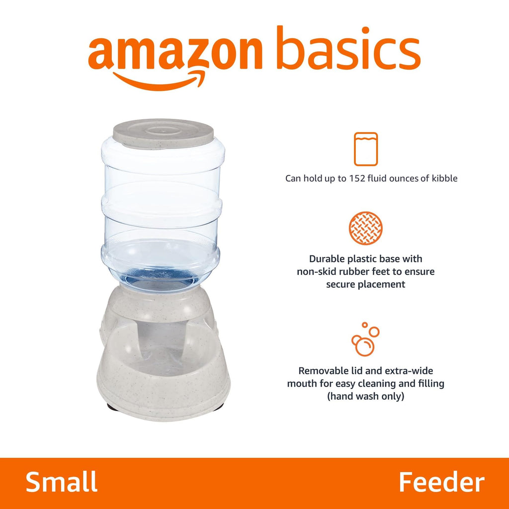 Amazon Basics Gravity Pet Food Feeder and Water Dispensers