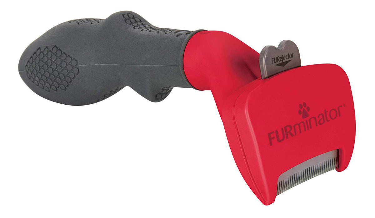 FURminator Dog deShedding Tool, Undercoat deShedding Brush for Small Dogs, Red