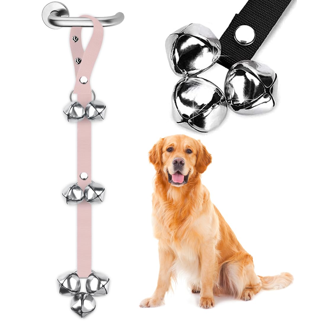 BLUETREE 2 Pack Dog Doorbells Premium Quality Training Potty Great Dog Bells Adjustable Door Bell Dog Bells for Potty Training Your Puppy The Easy Way - 7 Extra Large Loud 1.4 DoorBells