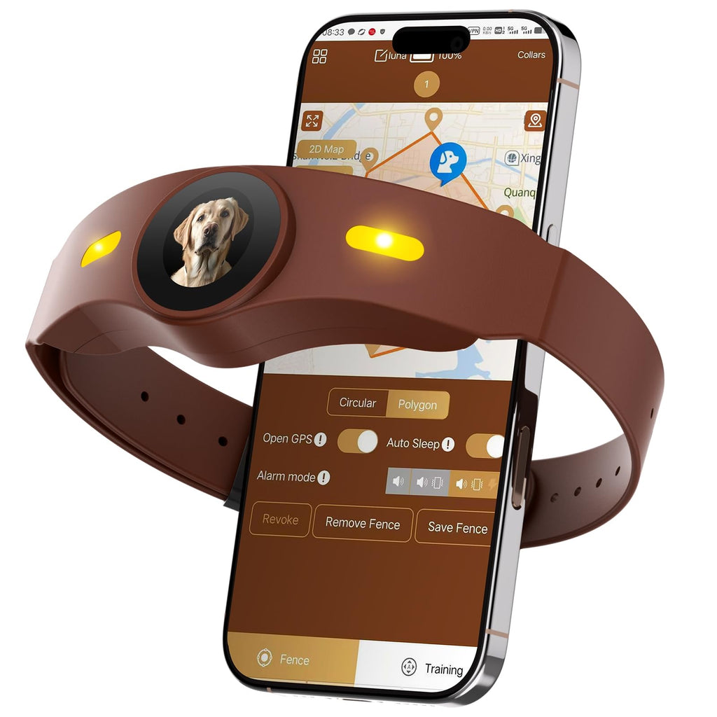 NBSUN GPS Wireless Dog Collar Fence System with Free App Electric Dog Fence