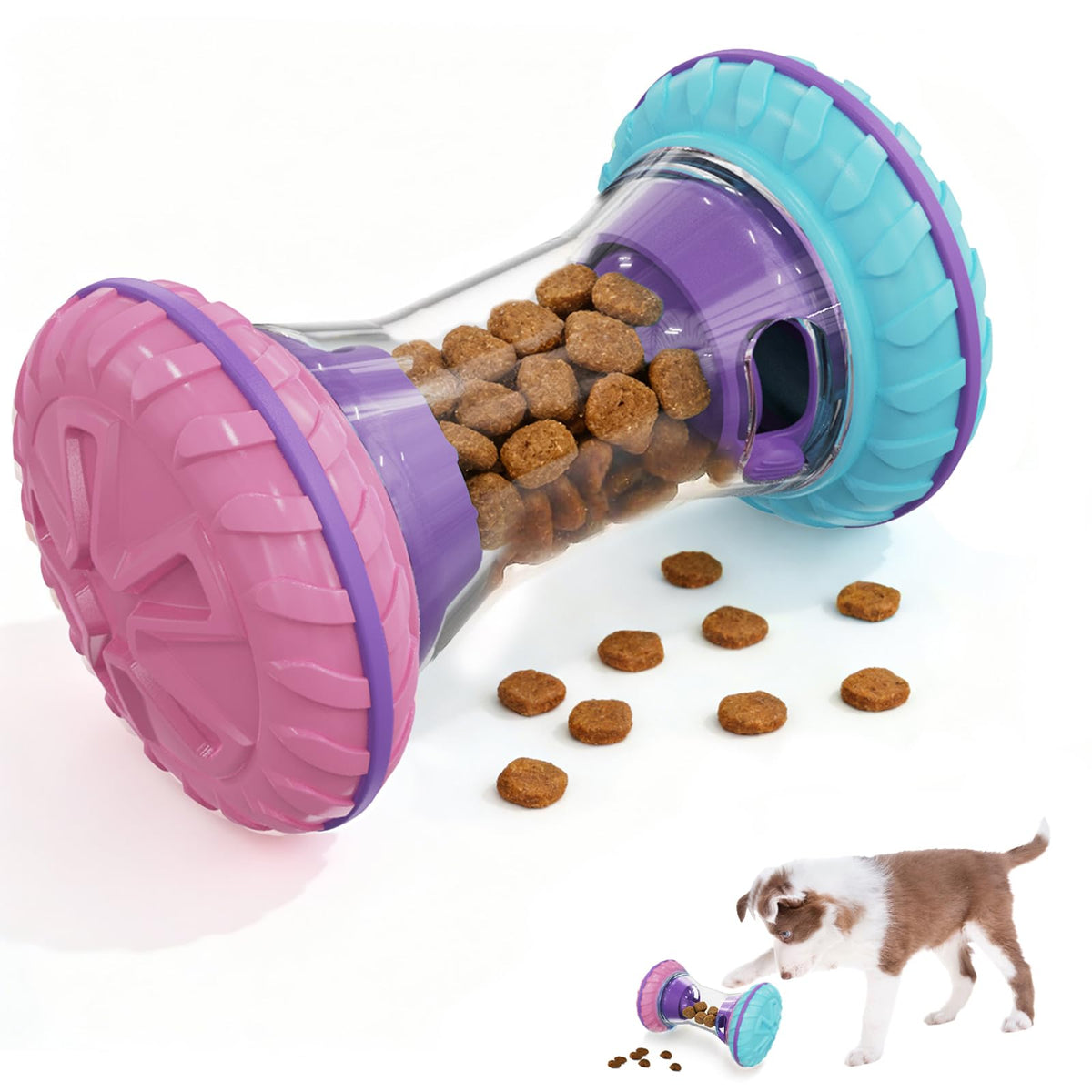 BoYoYo Interactive Dog Puzzle Toy for Smart, Dog Enrichment Toys to Keep Them Busy, Treat Dispensing Dogs Slow Feeder