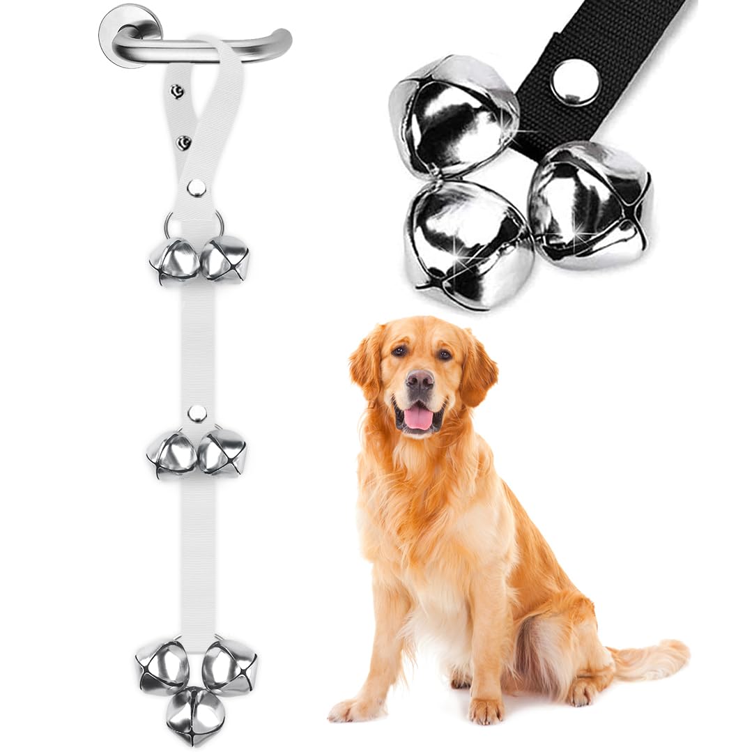 BLUETREE 2 Pack Dog Doorbells Premium Quality Training Potty Great Dog Bells Adjustable Door Bell Dog Bells for Potty Training Your Puppy The Easy Way - 7 Extra Large Loud 1.4 DoorBells