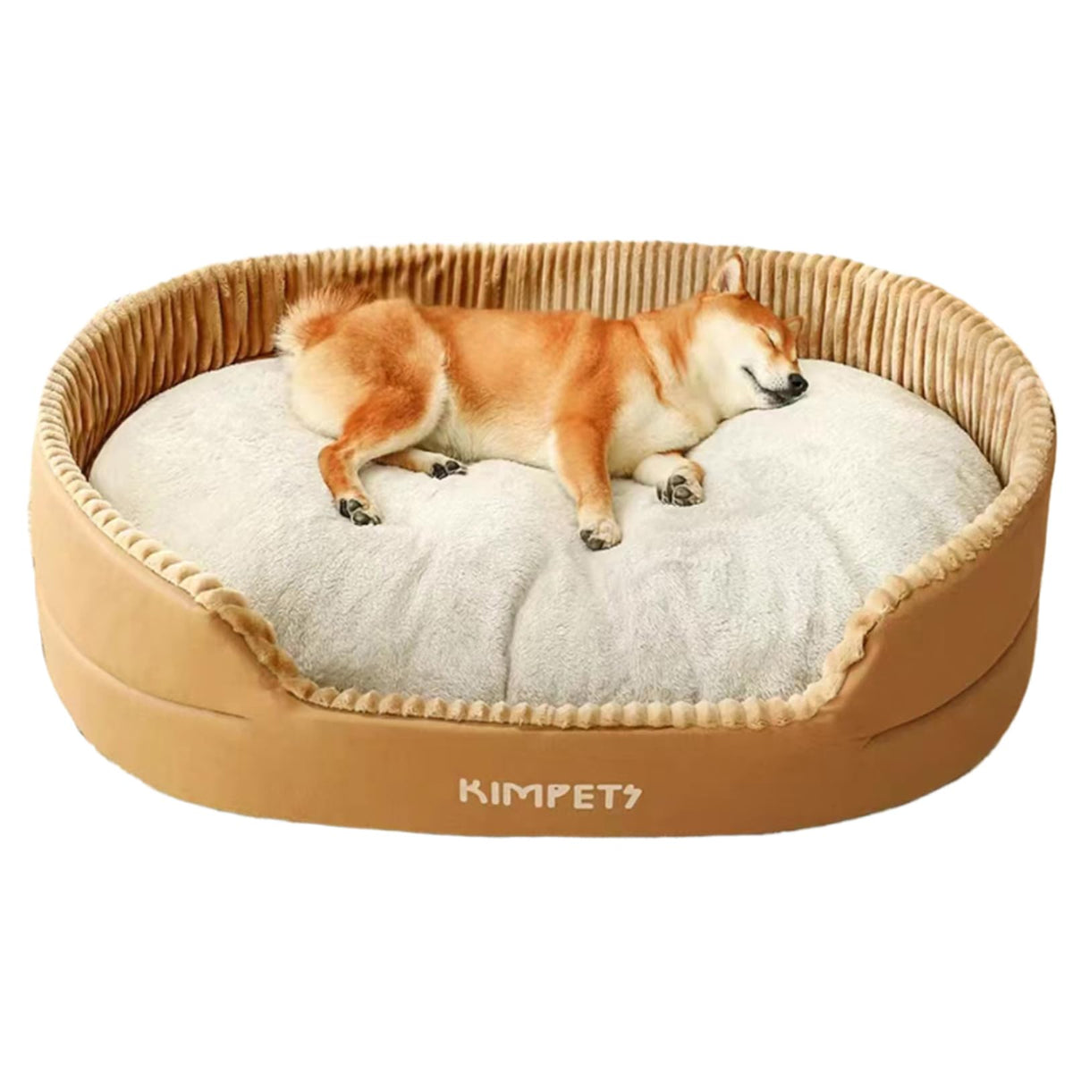 EAGLCQA Waterproof Large Dog Bed with Side Medium Dog Bed Washable - Soft Pet Bed Mat for Dogs (Grey Small 23)