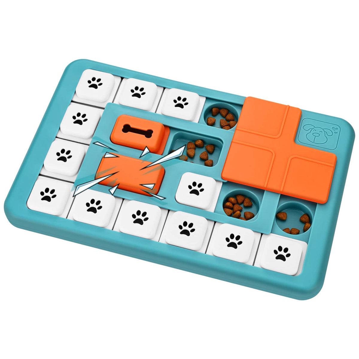 FOXMM Interactive Dog Treat Puzzle Toys for IQ Training & Mental Stimulating,Fun Slow Feeder,Large Medium Small Dogs Enrichment Toys with Squeak Design