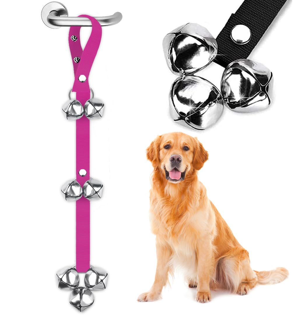 BLUETREE 2 Pack Dog Doorbells Premium Quality Training Potty Great Dog Bells Adjustable Door Bell Dog Bells for Potty Training Your Puppy The Easy Way - 7 Extra Large Loud 1.4 DoorBells