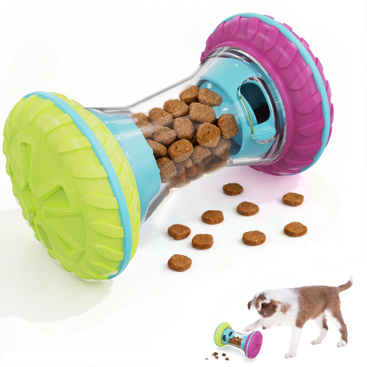 BoYoYo Interactive Dog Puzzle Toy for Smart, Dog Enrichment Toys to Keep Them Busy, Treat Dispensing Dogs Slow Feeder
