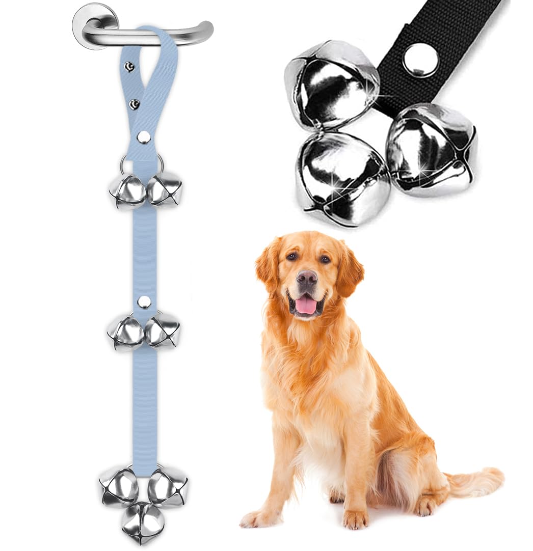 BLUETREE 2 Pack Dog Doorbells Premium Quality Training Potty Great Dog Bells Adjustable Door Bell Dog Bells for Potty Training Your Puppy The Easy Way - 7 Extra Large Loud 1.4 DoorBells
