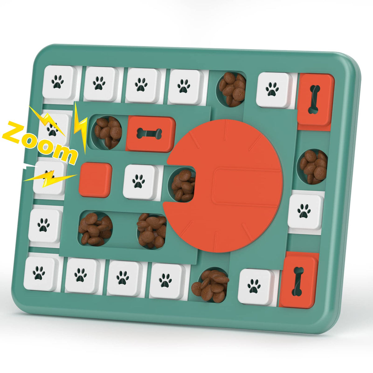 FOXMM Interactive Dog Treat Puzzle Toys for IQ Training & Mental Stimulating,Fun Slow Feeder,Large Medium Small Dogs Enrichment Toys with Squeak Design
