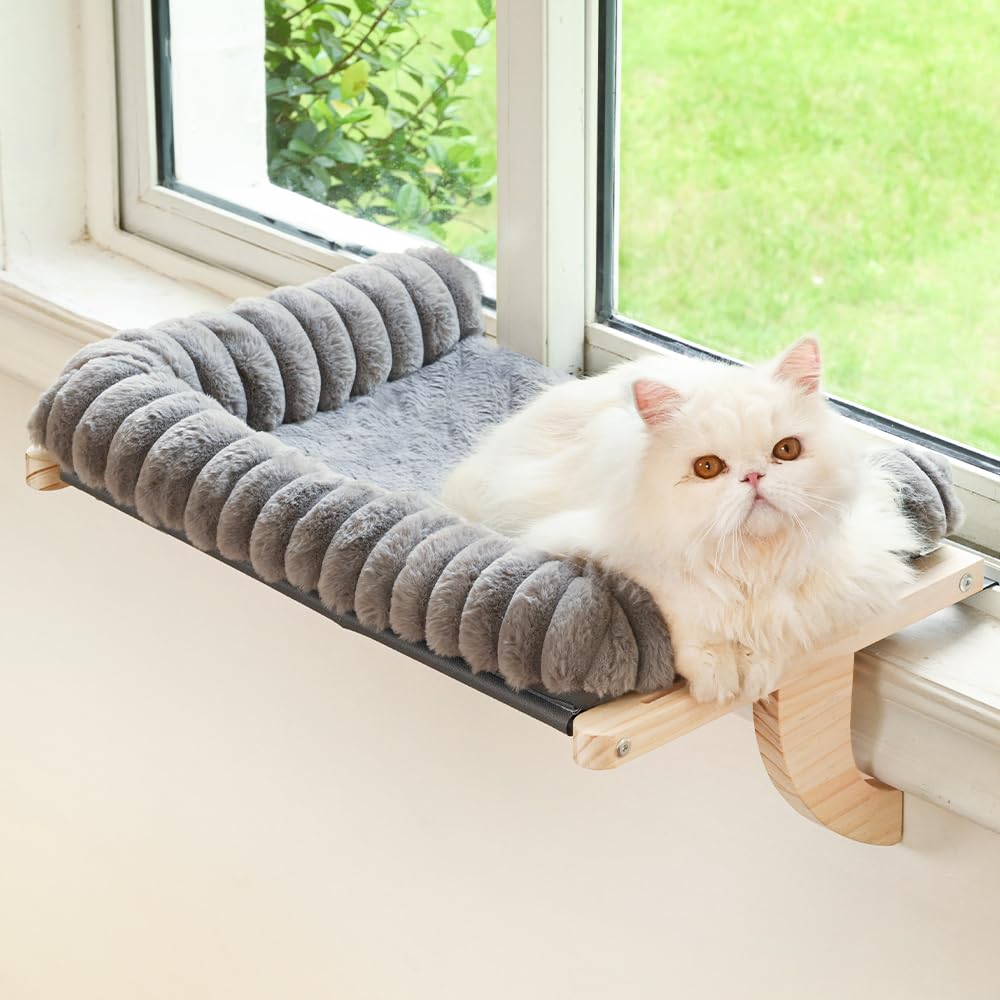 Valigogo Cloud-Soft Cat Window Perch with Cushion Bed