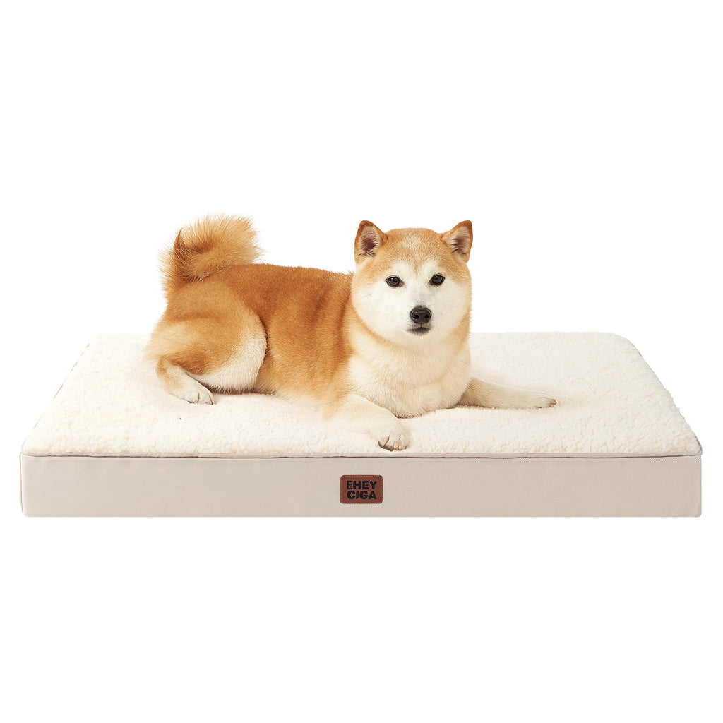 EHEYCIGA Orthopedic Dog Beds for Dogs with Removable Washable Cover for Crate