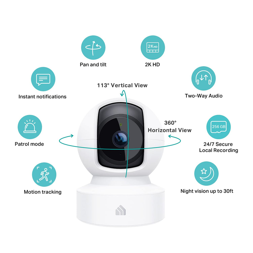 Kasa Indoor Pan/Tilt Smart Security Camera, 1080p HD Dog Camera 2.4GHz with Night Vision