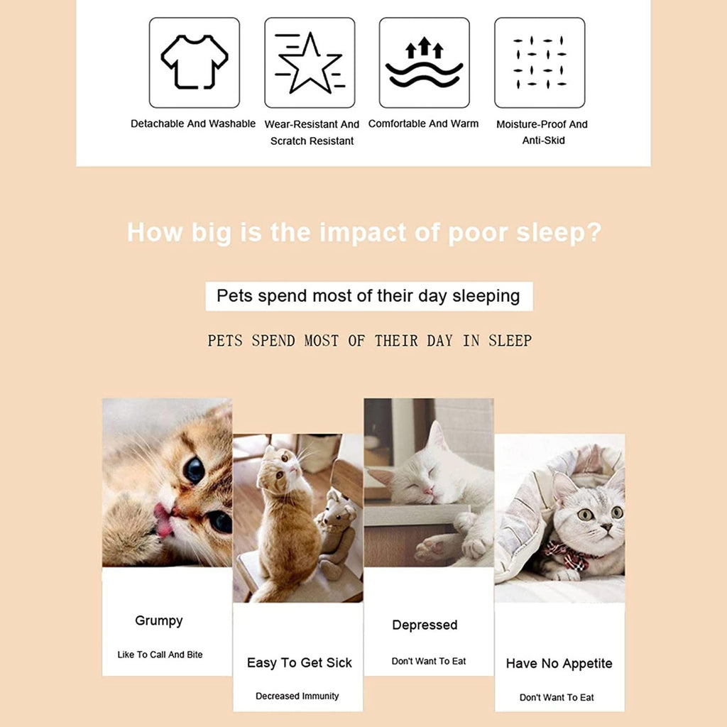 EAGLCQA Plush Calming Dog Bed, Dog Bed Cat Pet Sofa Cute Bear Paw Shape Pet Sleeping Beds for Medium Dogs and Cats, Cuddler Nest Pet Bed,Gray,55x55x38cm