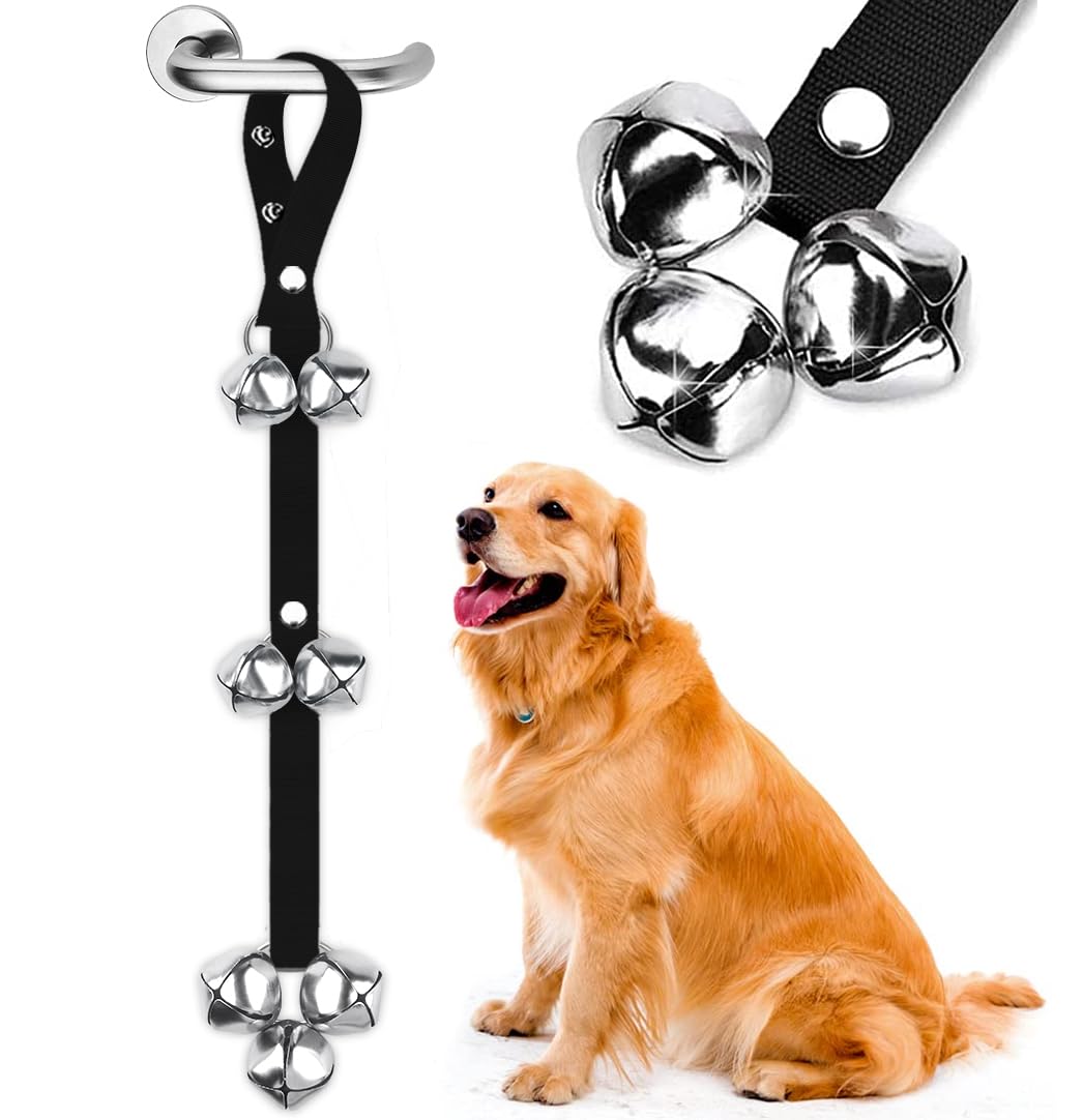 BLUETREE 2 Pack Dog Doorbells Premium Quality Training Potty Great Dog Bells Adjustable Door Bell Dog Bells for Potty Training Your Puppy The Easy Way - 7 Extra Large Loud 1.4 DoorBells