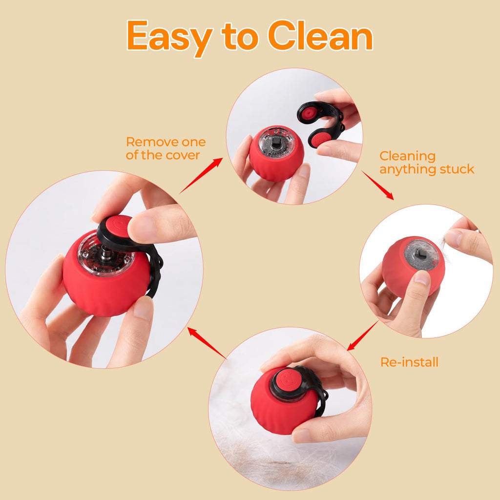 Interactive Cat Toys with Bird Sounds & 8 Speed Modes for Indoor Cats Play