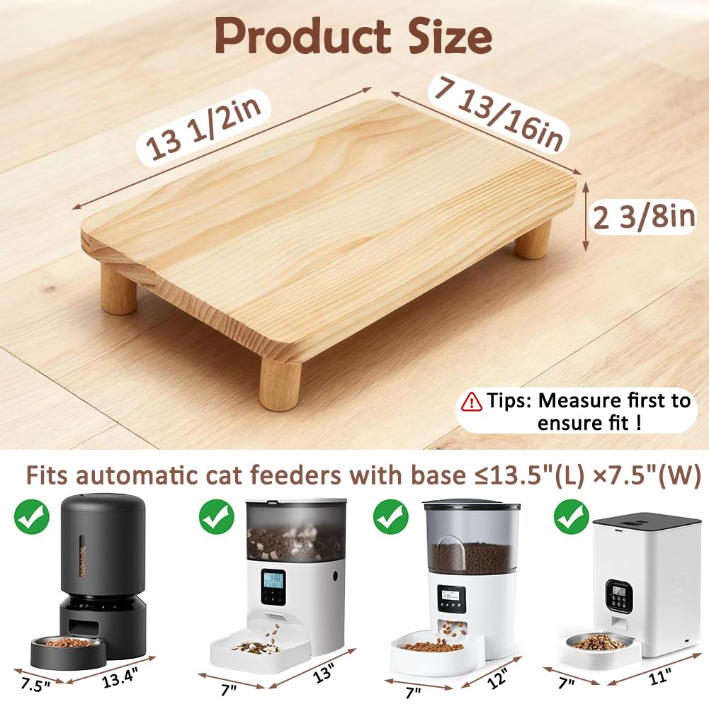SZEE Cat Food Stand for Automatic Pet Feeder & Traditional Cat Bowl, Elevated Cat Feeder Stand, Cat Food Bowl Riser