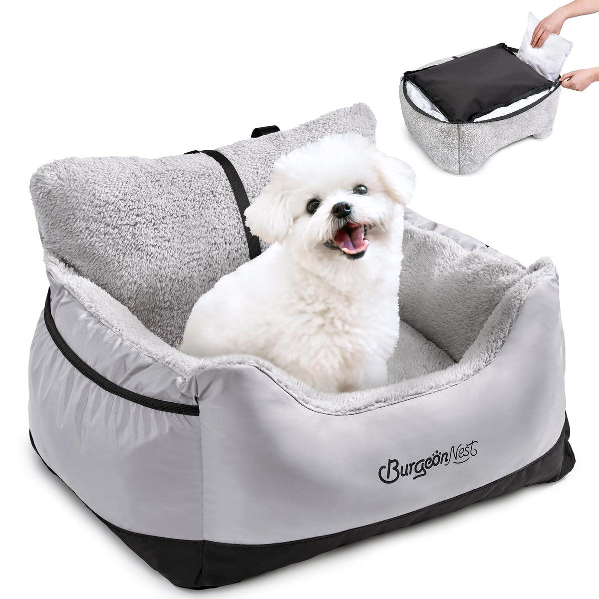 BurgeonNest Dog Car Seat for Small Dogs Comfort Dog Bed