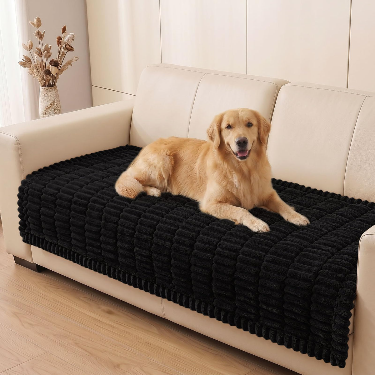 Smiry Couch Cover for Dogs, Non Slip Washable Sofa Protector for Pets, Soft Furniture Cover for Pet, Stylish Sofa Covers, Cozy Protect Against Fur, Dirt & Everyday Messes