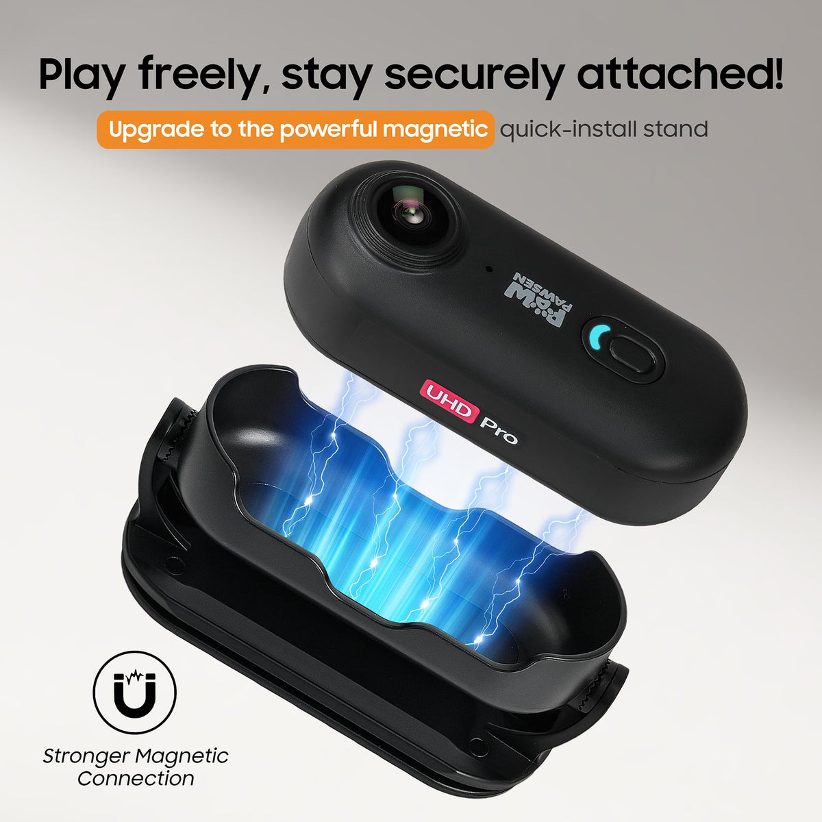 PAWPAWSEN 4K Pet Camera Collar – Mini Action Camera for Pets with Video Recording, Wireless Body Cam for Pet Supplies, Outdoor/Indoor Gift for Cats and Dogs