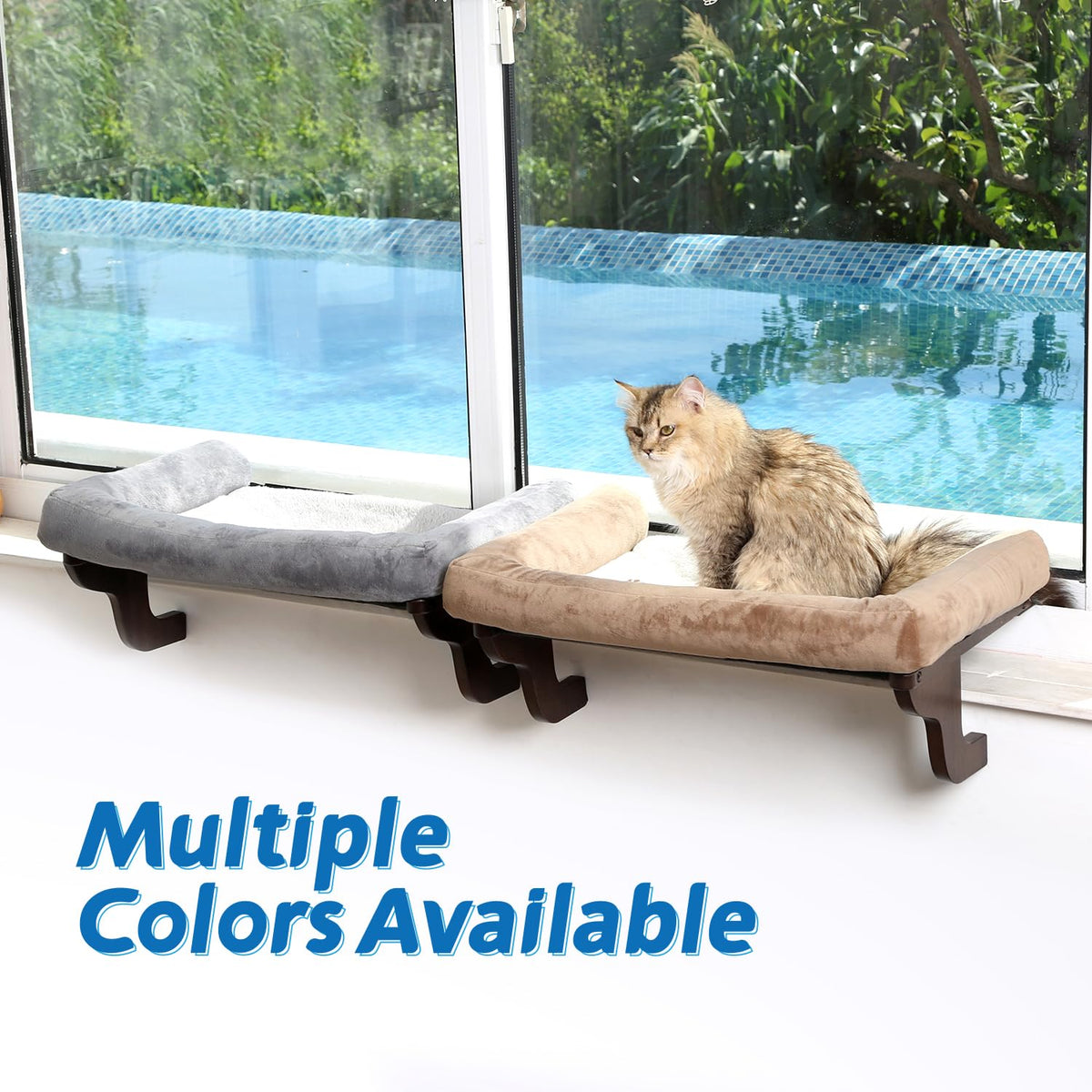 Zakkart Cat Perch for Windowsill with Bolsters