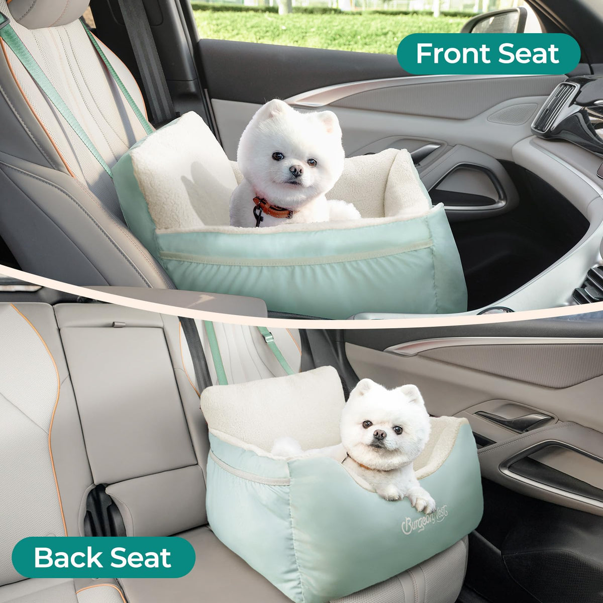 BurgeonNest Dog Car Seat for Small Dogs Comfort Dog Bed