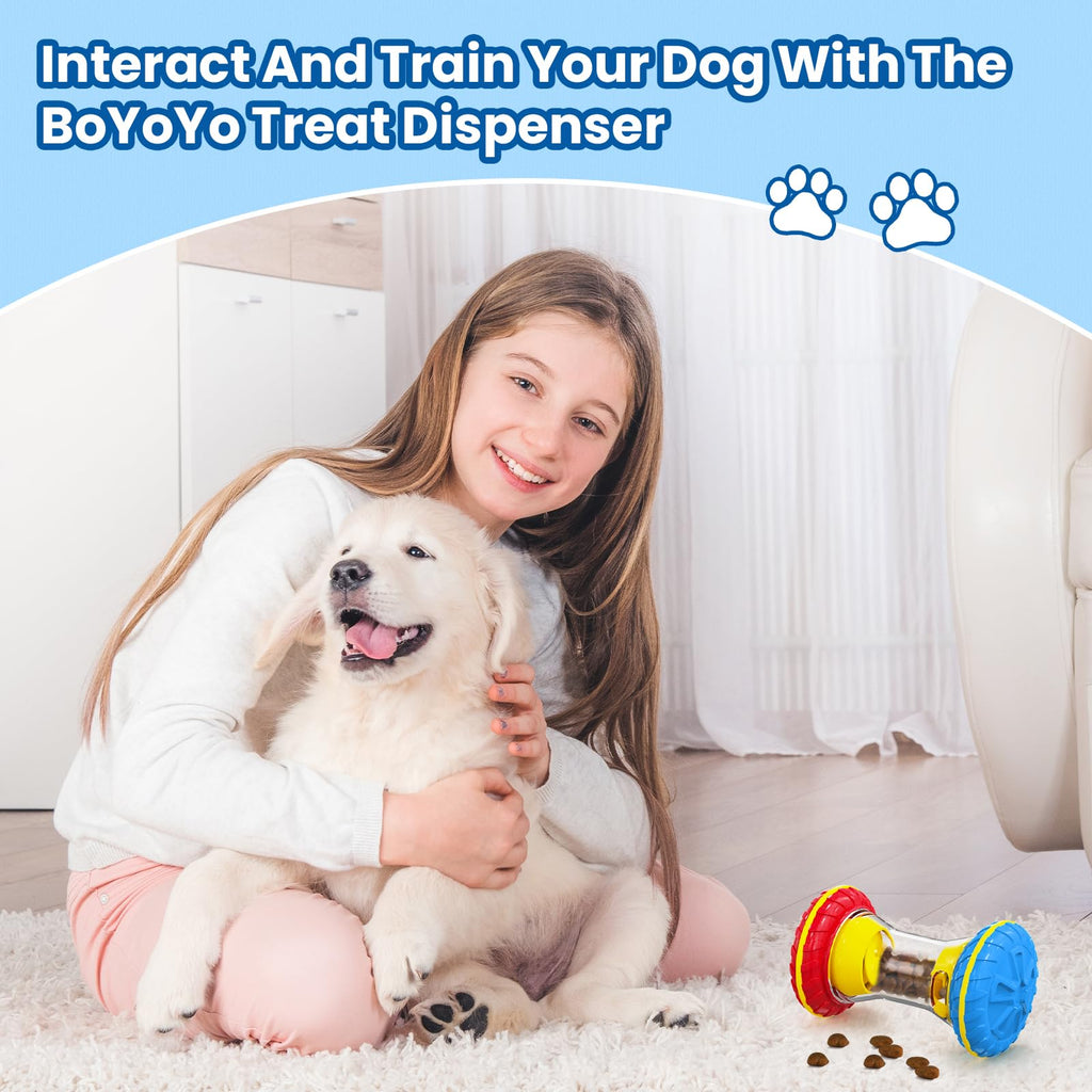BoYoYo Interactive Dog Puzzle Toy for Smart, Dog Enrichment Toys to Keep Them Busy, Treat Dispensing Dogs Slow Feeder