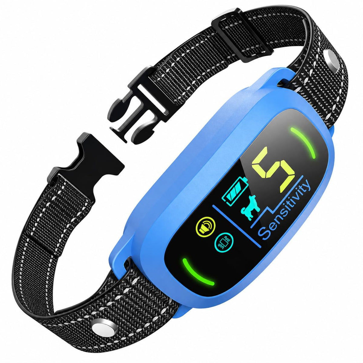 FAFAFROG Dog Bark Collar, Rechargeable Smart Collar, Anti Barking Training Collar with 5 Adjustable Sensitivity Beep Vibration, Bark Collar for Large Medium Small Dogs