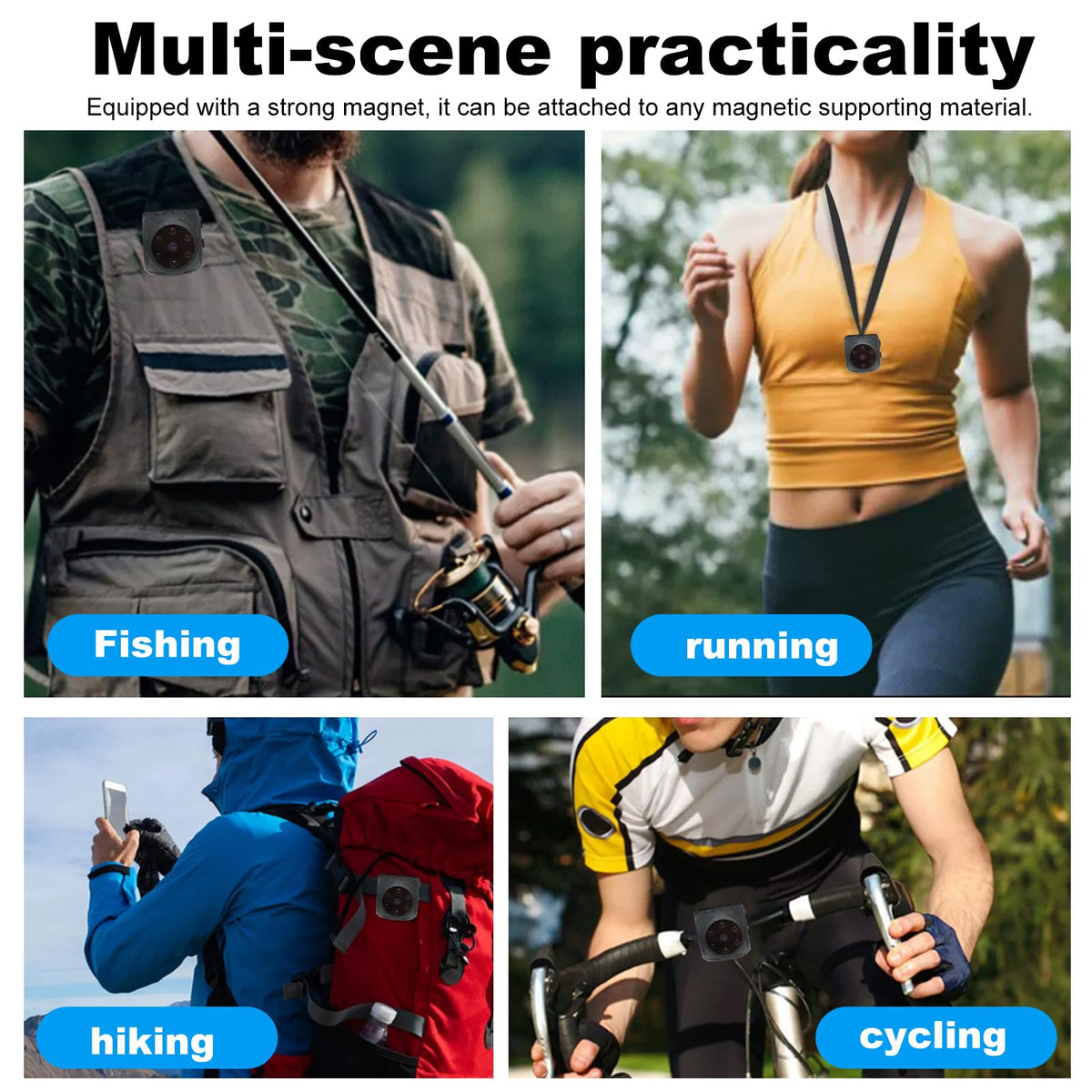 Pet Collar Camera & Cat Collar Camera with 64gb Sd Card,Spy Camera Hidden Camera ,Dog Tracker Collar,Motion Detection Records 1080p Video & Infrared Night Vision Functionality for Indoor/Outdoor.