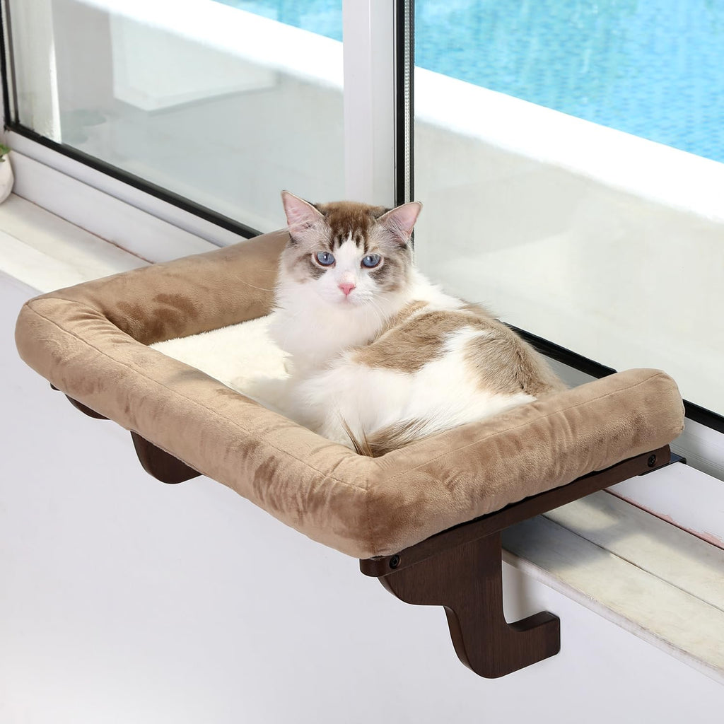 Zakkart Cat Perch for Windowsill with Bolsters