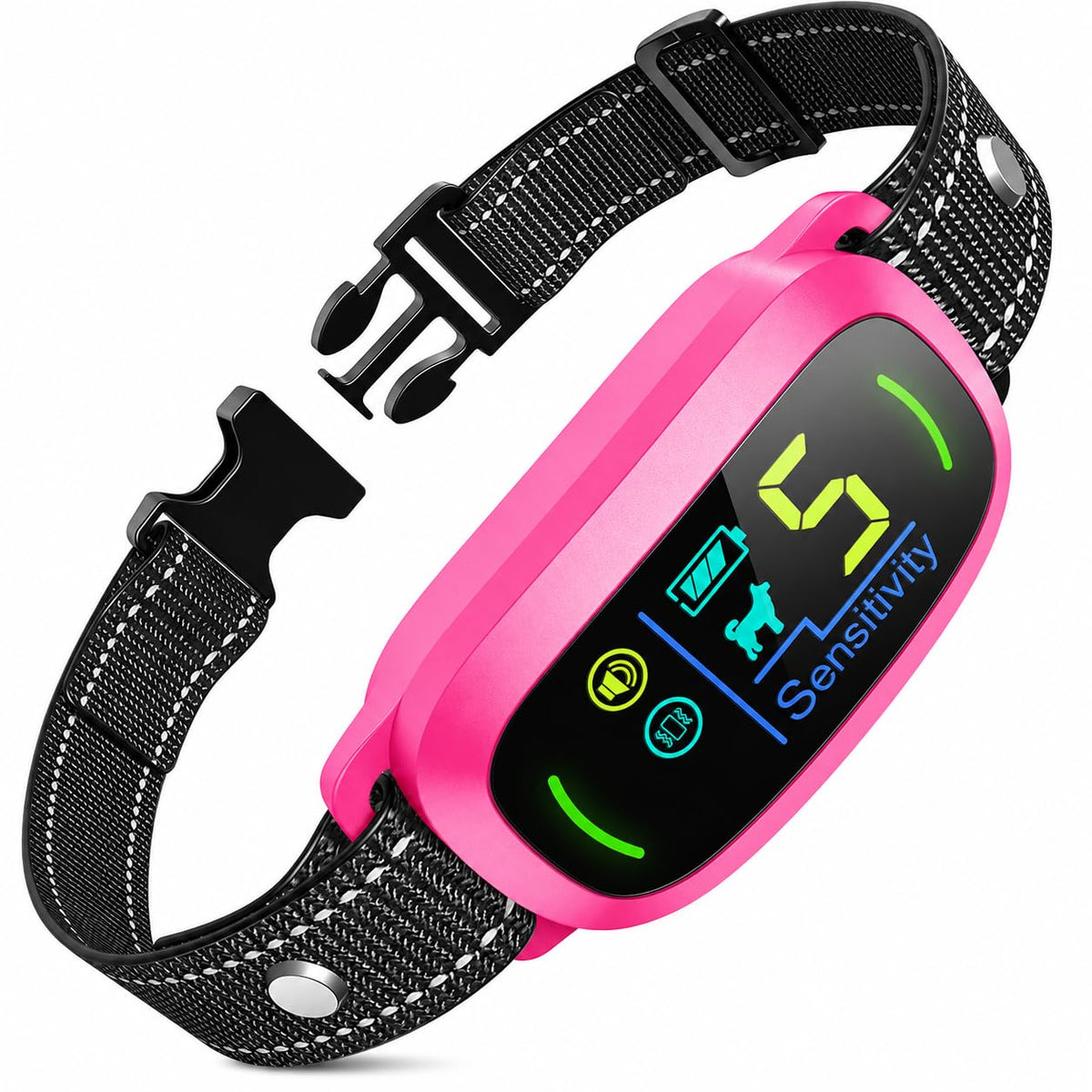 FAFAFROG Dog Bark Collar, Rechargeable Smart Collar, Anti Barking Training Collar with 5 Adjustable Sensitivity Beep Vibration, Bark Collar for Large Medium Small Dogs