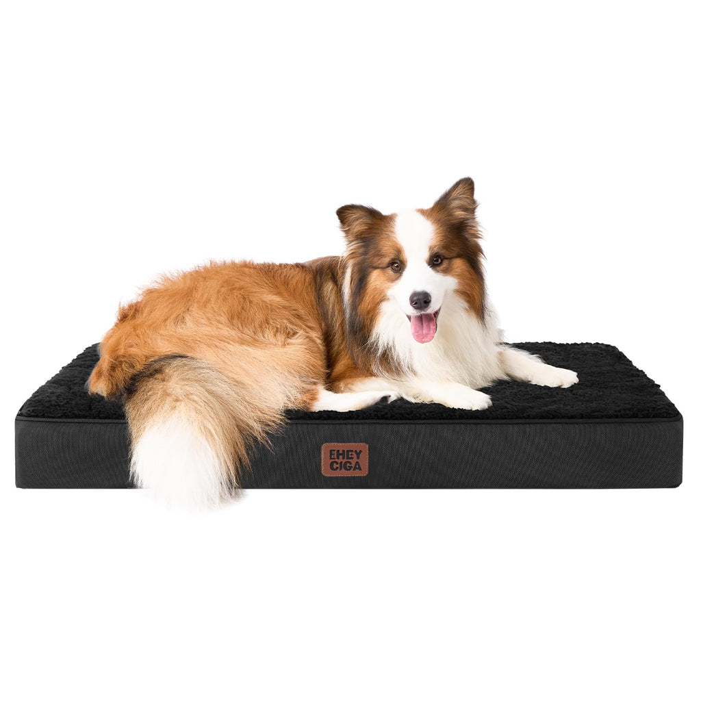 EHEYCIGA Orthopedic Dog Beds for Dogs with Removable Washable Cover for Crate