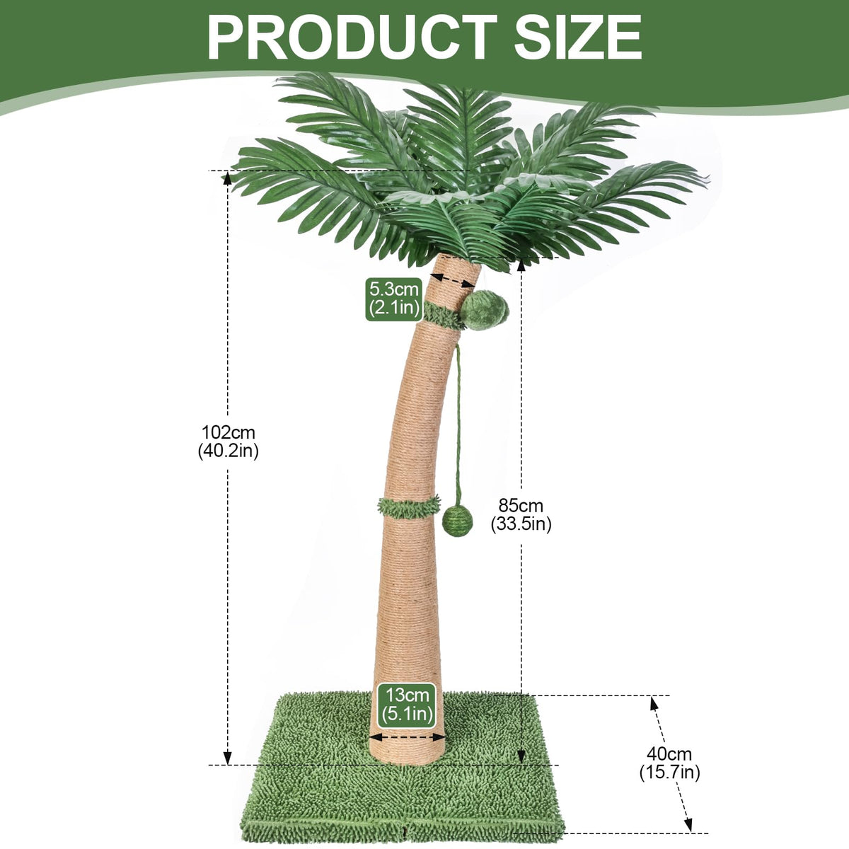 Furlogy Combinable Cat Scratching Post Cat Scratcher for Indoor Cats and Outdoor