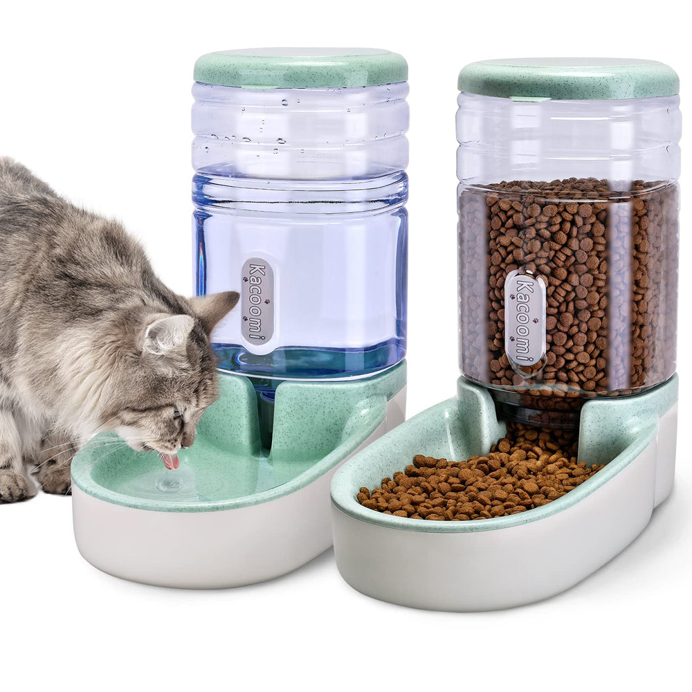 1-Gallon Gravity Pet Feeder & Water Dispenser Set
