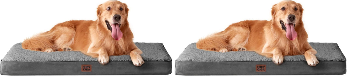 EHEYCIGA Orthopedic Dog Beds for Dogs with Removable Washable Cover for Crate