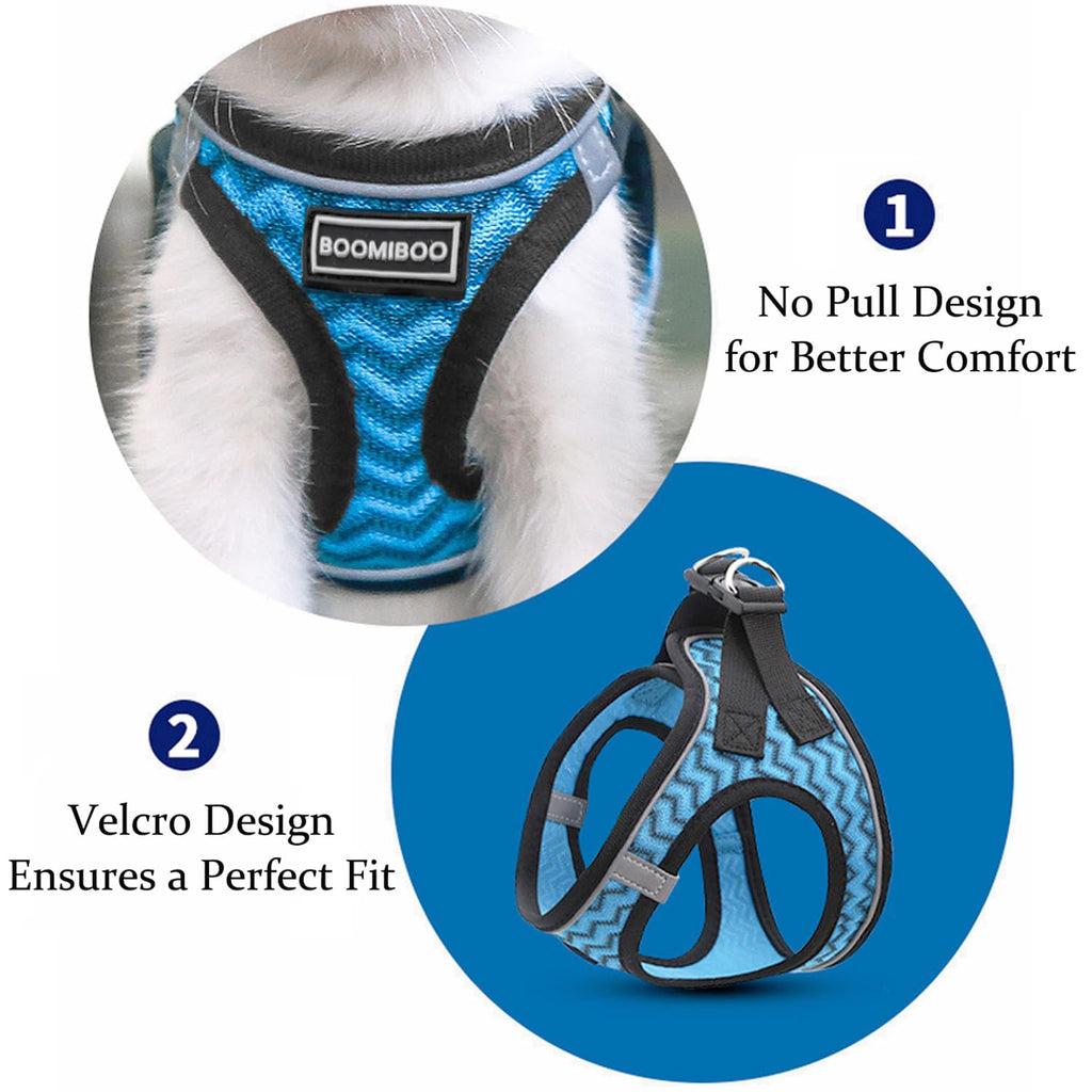 Dog Harness with Leash Set, No Pull Adjustable Reflective Step-in Puppy Pet Vest Harnesses for Small Medium Large Dogs and Cats
