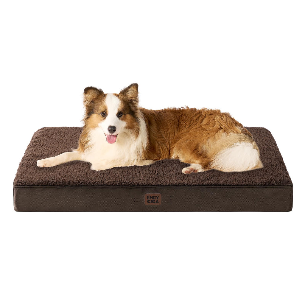 EHEYCIGA Orthopedic Dog Beds for Dogs with Removable Washable Cover for Crate