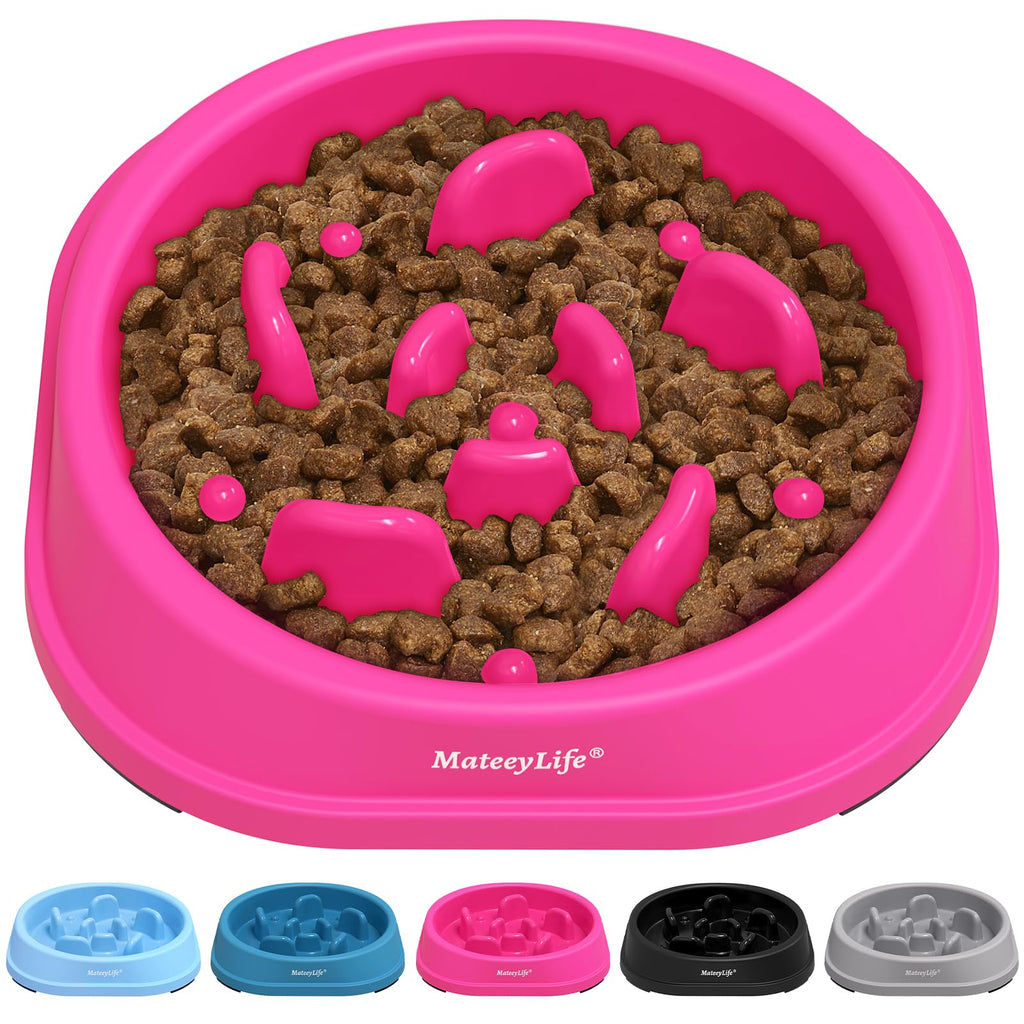 MateeyLife Slow Feeder Dog Bowls 2PCS, Anti-Choking Puzzle Dog Food Bowls, Anti-Slip Interactive Feeding Slow Down Eating, Bloat Stop Maze Dishes for All Breeds Pets