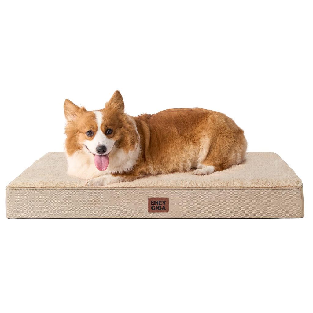 EHEYCIGA Orthopedic Dog Beds for Dogs with Removable Washable Cover for Crate