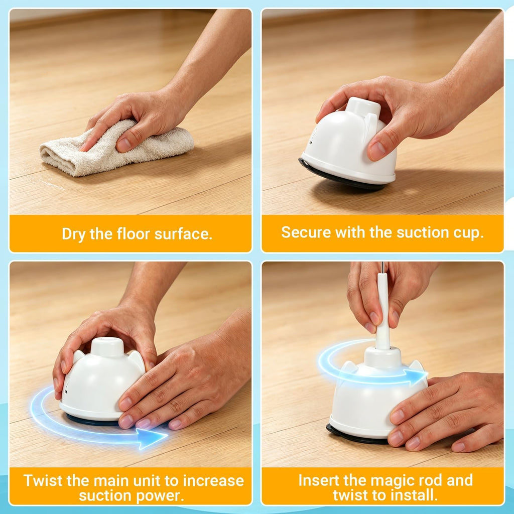 Interactive Cat Toys for Indoor Cats, Automatic 360° Spinning Cat Wand Toy, Strong Suction Cup Base, USB Rechargeable, Detachable Wand, 2 Feather Refills, 2 Speeds, 3 Modes for Cats of All Ages