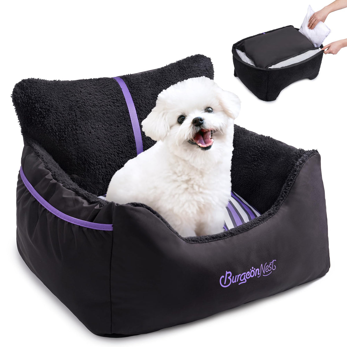 BurgeonNest Dog Car Seat for Small Dogs Comfort Dog Bed