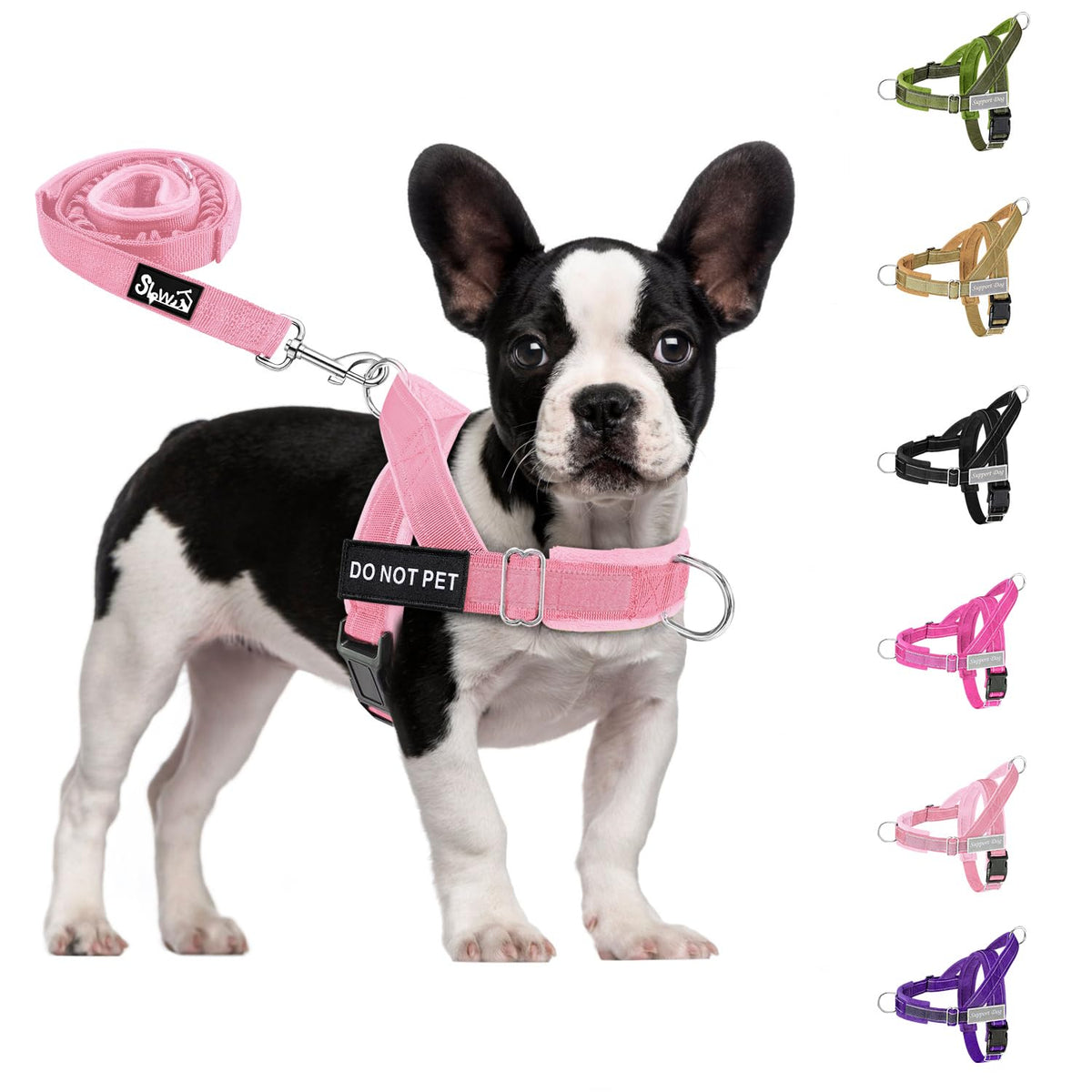 SlowTon No Pull Dog Harness and Leash Set - Heavy Duty, Soft Padded