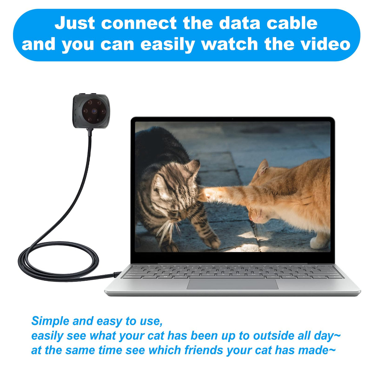 Pet Collar Camera & Cat Collar Camera with 64gb Sd Card,Spy Camera Hidden Camera ,Dog Tracker Collar,Motion Detection Records 1080p Video & Infrared Night Vision Functionality for Indoor/Outdoor.